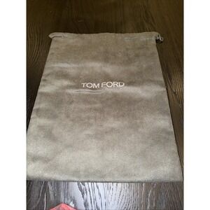 Tom Ford Shoe, Belt Drawstring Dustbag, Storage travel pouch 15" By 11 1/2" Gray